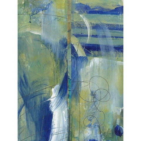 Distant Memories I White Modern Wood Framed Art Print by Combs, Joyce