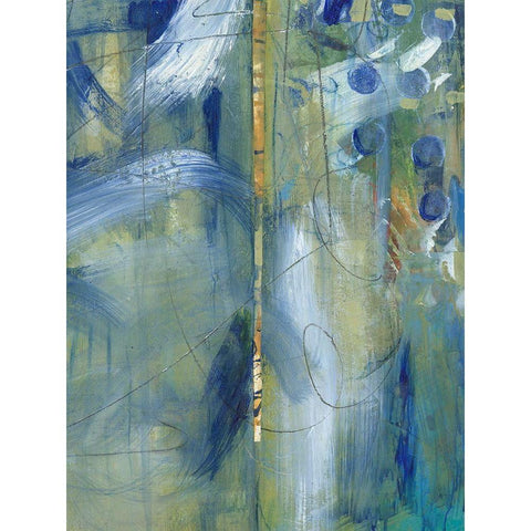 Distant Memories II Black Modern Wood Framed Art Print with Double Matting by Combs, Joyce