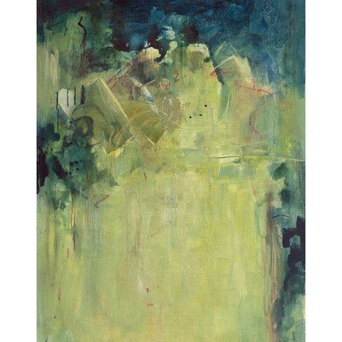 Paradise Falls II White Modern Wood Framed Art Print by Combs, Joyce