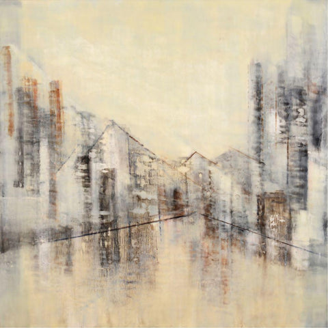 Without A Trace White Modern Wood Framed Art Print with Double Matting by Shanti, Shima