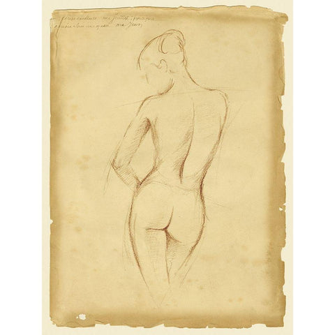 Custom Antique Figure Study II White Modern Wood Framed Art Print by Harper, Ethan