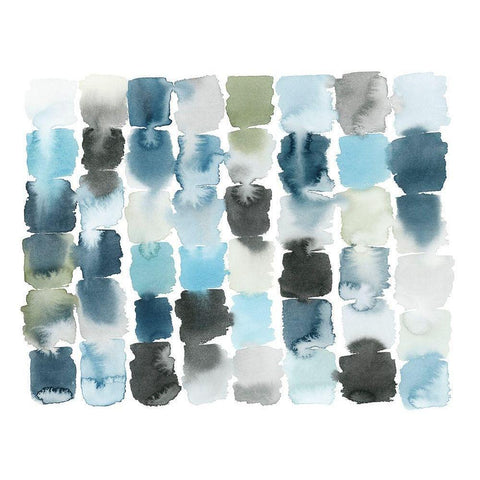 Moss and Water I Black Modern Wood Framed Art Print by Popp, Grace