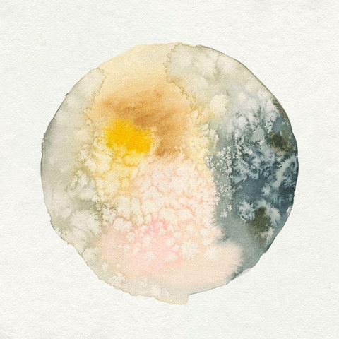Cosmic View III White Modern Wood Framed Art Print with Double Matting by Caroline, Emma
