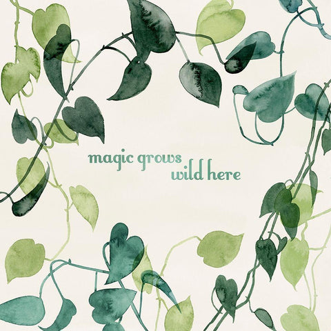 Magic Grows I Gold Ornate Wood Framed Art Print with Double Matting by Popp, Grace