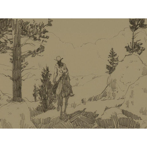 High in the Hills I Gold Ornate Wood Framed Art Print with Double Matting by Green, Jacob