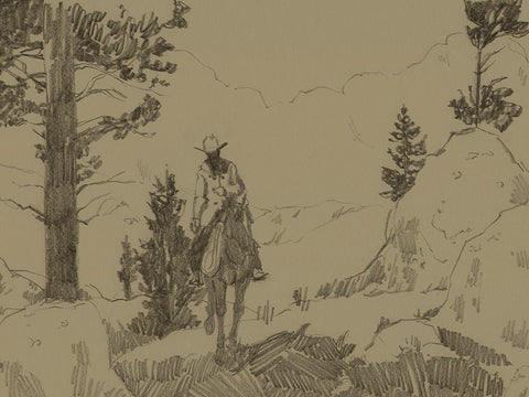 High in the Hills I White Modern Wood Framed Art Print with Double Matting by Green, Jacob