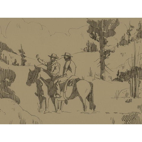 High in the Hills II Gold Ornate Wood Framed Art Print with Double Matting by Green, Jacob