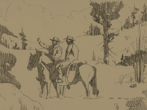 High in the Hills II Black Ornate Wood Framed Art Print with Double Matting by Green, Jacob