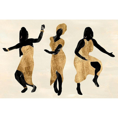 Celebration Dance I White Modern Wood Framed Art Print by Warren, Annie