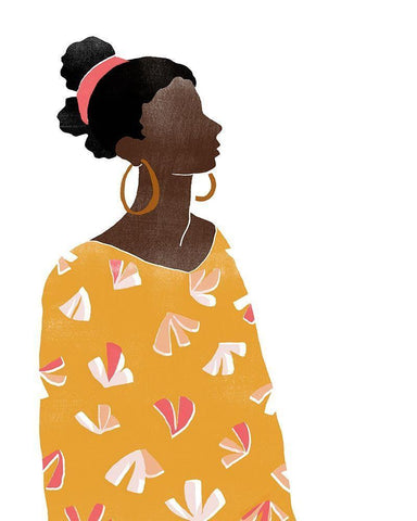 Pattern Poise I Black Ornate Wood Framed Art Print with Double Matting by Vess, June Erica