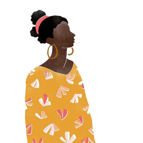 Pattern Poise I Black Modern Wood Framed Art Print with Double Matting by Vess, June Erica