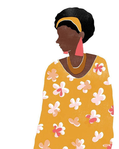 Pattern Poise II Black Ornate Wood Framed Art Print with Double Matting by Vess, June Erica