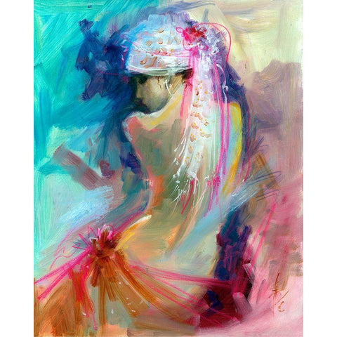 Mood Alizarine I White Modern Wood Framed Art Print by Doyle, Anne Farrall