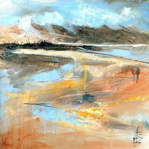 Nevern Lights IV Black Modern Wood Framed Art Print with Double Matting by Doyle, Anne Farrall