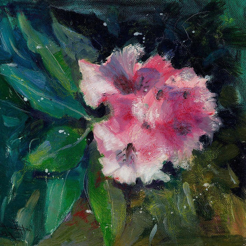 Rhododendron Portrait II White Modern Wood Framed Art Print by Doyle, Anne Farrall