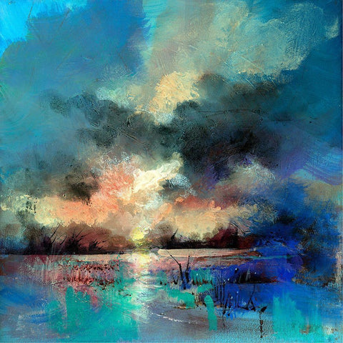 Late Evening Black Modern Wood Framed Art Print with Double Matting by Doyle, Anne Farrall