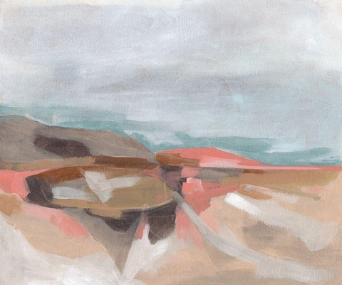 Tectonic Plateau I Black Ornate Wood Framed Art Print with Double Matting by Vess, June Erica