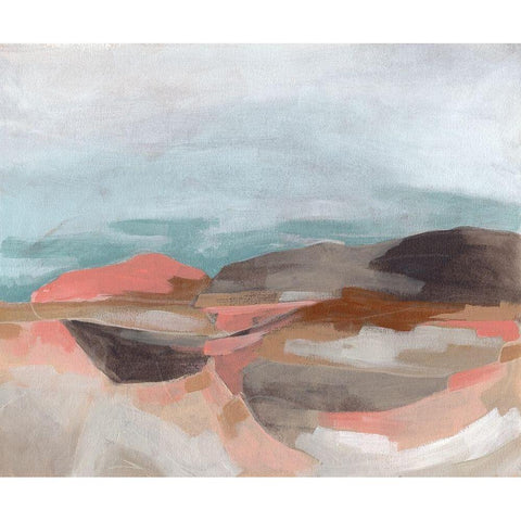 Tectonic Plateau II Black Modern Wood Framed Art Print by Vess, June Erica