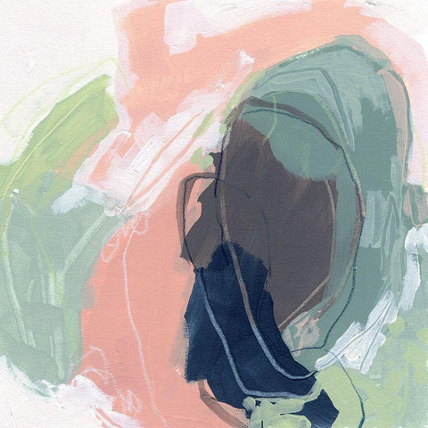 Circle Side I Black Modern Wood Framed Art Print with Double Matting by Vess, June Erica