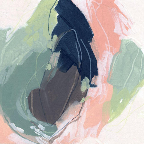 Circle Side II White Modern Wood Framed Art Print with Double Matting by Vess, June Erica