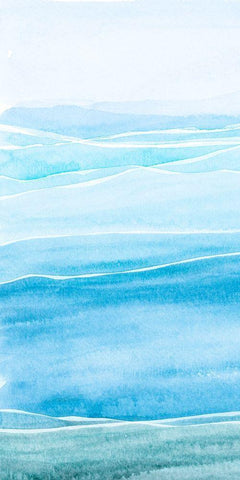 Wavy I White Modern Wood Framed Art Print with Double Matting by Ludwig, Alicia