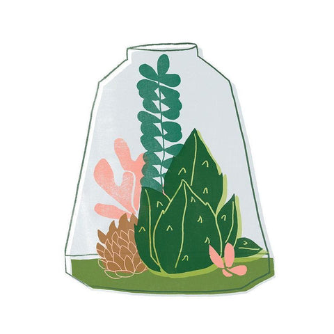 Terrarium Cameo IV Black Modern Wood Framed Art Print by Vess, June Erica