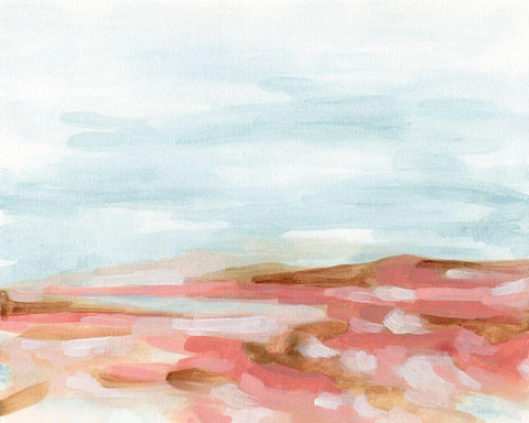 Sunset Shoals I White Modern Wood Framed Art Print with Double Matting by Vess, June Erica