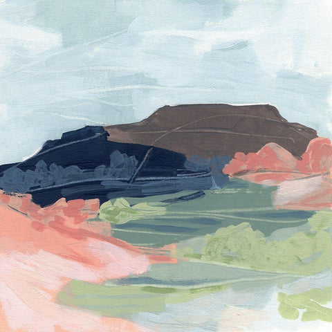 Valley Sweep I Gold Ornate Wood Framed Art Print with Double Matting by Vess, June Erica