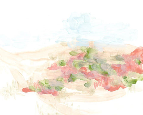 Dappled Dune II White Modern Wood Framed Art Print with Double Matting by Vess, June Erica