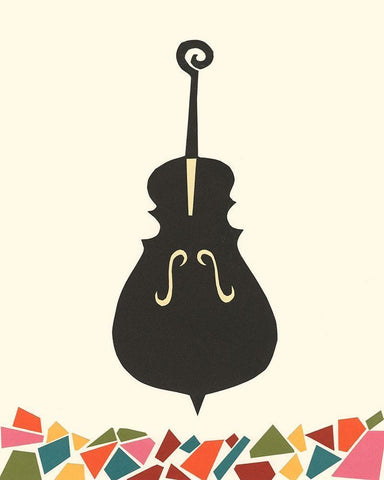 Cut Paper Instruments I White Modern Wood Framed Art Print with Double Matting by Moore, Regina