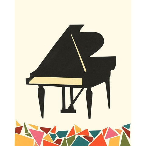 Cut Paper Instruments II Gold Ornate Wood Framed Art Print with Double Matting by Moore, Regina