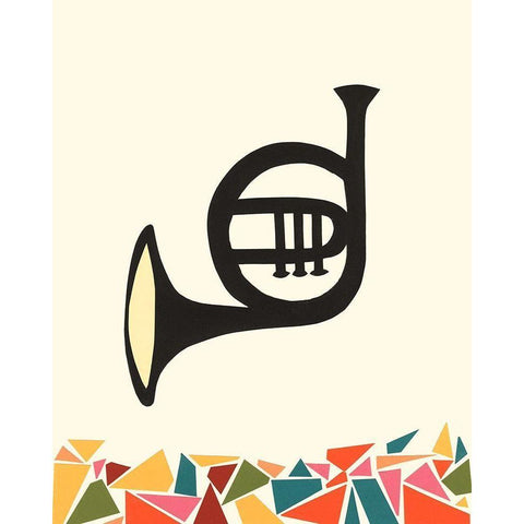 Cut Paper Instruments III White Modern Wood Framed Art Print by Moore, Regina