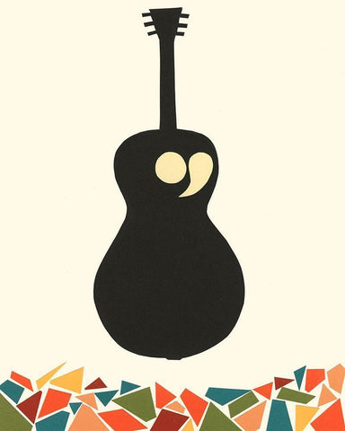 Cut Paper Instruments VIII White Modern Wood Framed Art Print with Double Matting by Moore, Regina