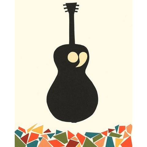 Cut Paper Instruments VIII White Modern Wood Framed Art Print by Moore, Regina