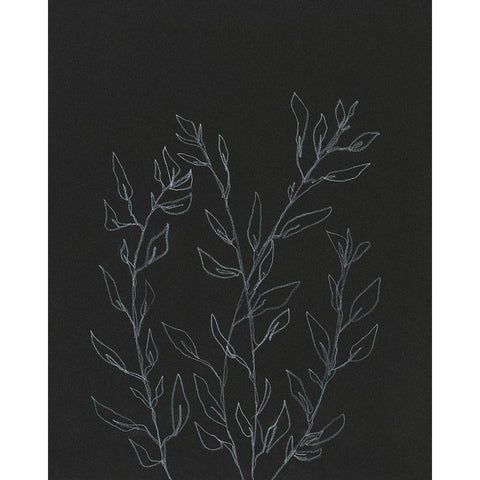 Simple Stalk I White Modern Wood Framed Art Print by Moore, Regina