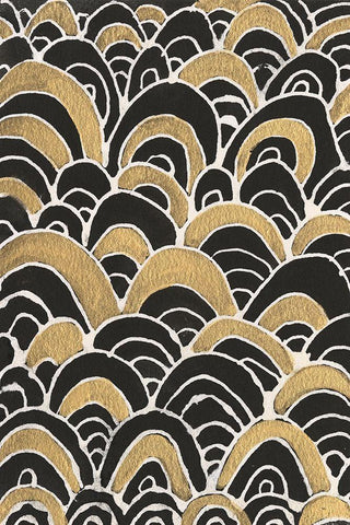 Gold Tested II White Modern Wood Framed Art Print with Double Matting by Moore, Regina