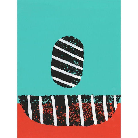 Colorful Isolation I White Modern Wood Framed Art Print by Moore, Regina