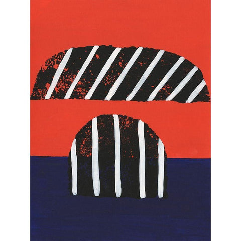 Colorful Isolation III Black Modern Wood Framed Art Print by Moore, Regina