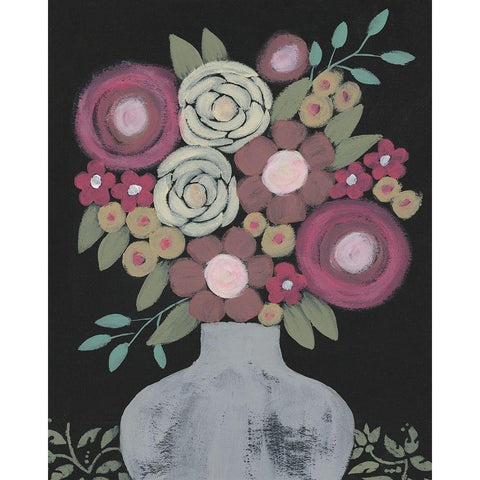 Bundle of Flowers II Gold Ornate Wood Framed Art Print with Double Matting by Moore, Regina