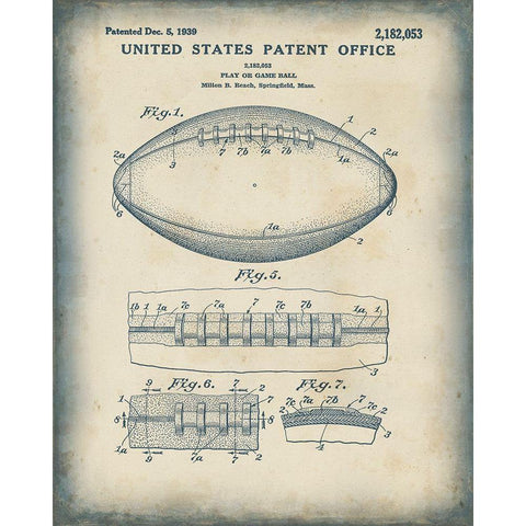 Patented Sport I Black Modern Wood Framed Art Print by Studio W