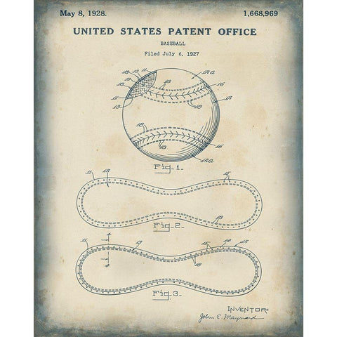 Patented Sport II White Modern Wood Framed Art Print by Studio W