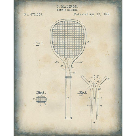 Patented Sport IV Gold Ornate Wood Framed Art Print with Double Matting by Studio W