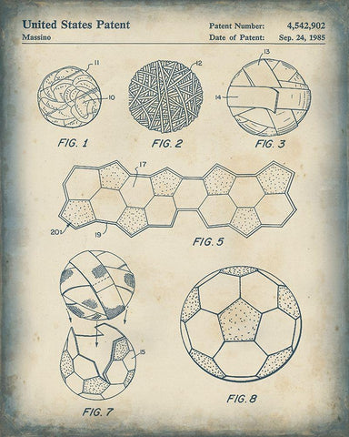 Patented Sport V Black Ornate Wood Framed Art Print with Double Matting by Studio W