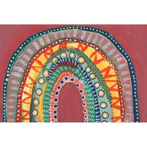 Boho Rainbow I Black Modern Wood Framed Art Print by Moore, Regina