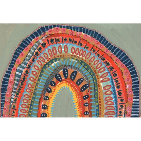 Boho Rainbow III Black Modern Wood Framed Art Print by Moore, Regina