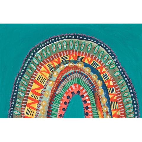 Boho Rainbow IV White Modern Wood Framed Art Print by Moore, Regina