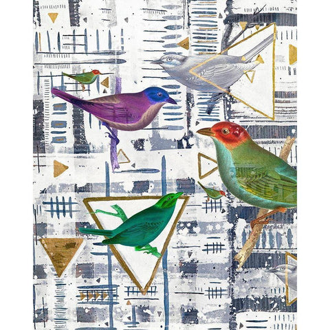 Bird Intersection I Black Modern Wood Framed Art Print by Arbel, Lori