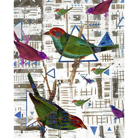 Bird Intersection II Black Modern Wood Framed Art Print by Arbel, Lori