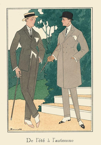 Mens Fashion III Black Ornate Wood Framed Art Print with Double Matting by DeNardo, Laura