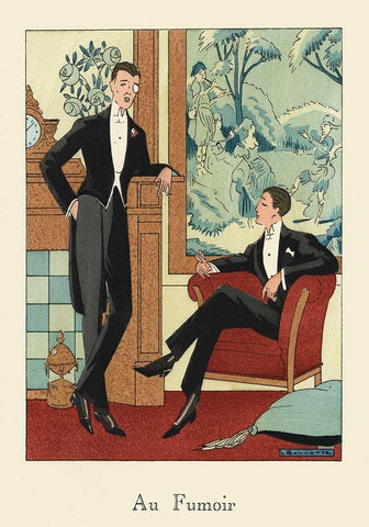 Mens Fashion IV White Modern Wood Framed Art Print with Double Matting by DeNardo, Laura